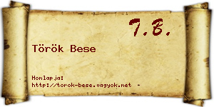 Török Bese névjegykártya